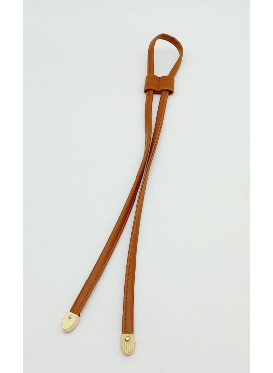 Çanta Aksesuar Açık Taba Suni Deri Dikişli Büzgü Light Gold Metalli