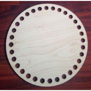 Çanta Aksesuar Ahşap 15 Cm Çapında Plaka