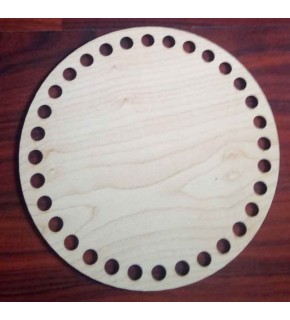 Çanta Aksesuar Ahşap 15 Cm Çapında Plaka