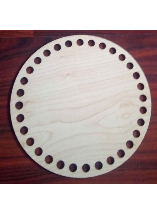 Çanta Aksesuar Ahşap 15 Cm Çapında Plaka