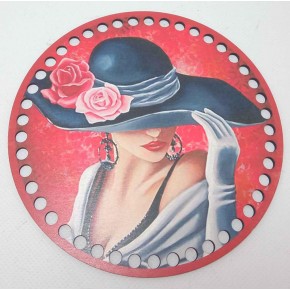 Çanta Aksesuar Ahşap 17 Cm Çapında Resimli Plaka