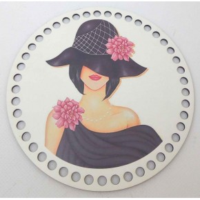 Çanta Aksesuar Ahşap 17 Cm Çapında Resimli Plaka