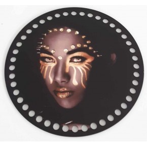 Çanta Aksesuar Ahşap 19 Cm Çapında Resimli Plaka