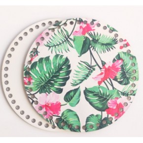 Çanta Aksesuar Ahşap 20 Cm Çapında Resimli Plaka Arkalıklı B Serisi No10