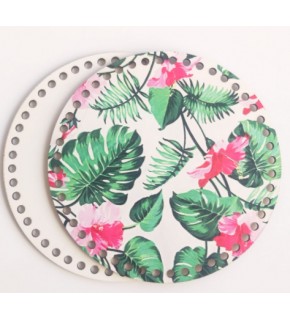 Çanta Aksesuar Ahşap 20 Cm Çapında Resimli Plaka Arkalıklı B Serisi No10