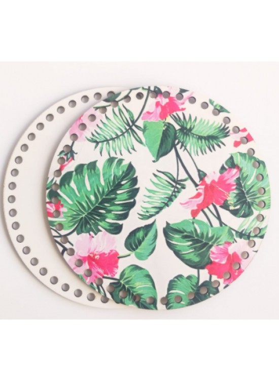 Çanta Aksesuar Ahşap 20 Cm Çapında Resimli Plaka Arkalıklı B Serisi No10