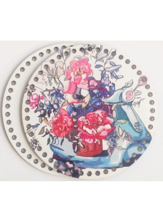 Çanta Aksesuar Ahşap 20 Cm Çapında Resimli Plaka Arkalıklı B Serisi No4 Çanta Aksesuar Ahşap 20 Cm Çapında Resimli Plaka Arkalıklı B Serisi No4