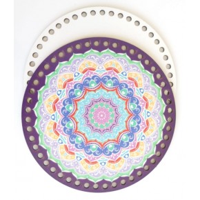 Çanta Aksesuar Ahşap 20 Cm Çapında Resimli Plaka Arkalıklı K Serisi No2