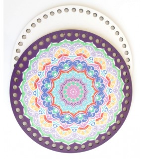 Çanta Aksesuar Ahşap 20 Cm Çapında Resimli Plaka Arkalıklı K Serisi No2