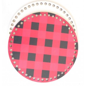 Çanta Aksesuar Ahşap 20 Cm Çapında Resimli Plaka Arkalıklı K Serisi No23