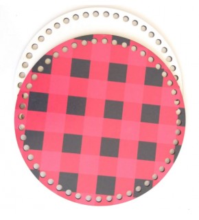 Çanta Aksesuar Ahşap 20 Cm Çapında Resimli Plaka Arkalıklı K Serisi No23