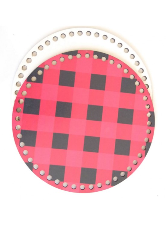 Çanta Aksesuar Ahşap 20 Cm Çapında Resimli Plaka Arkalıklı K Serisi No23