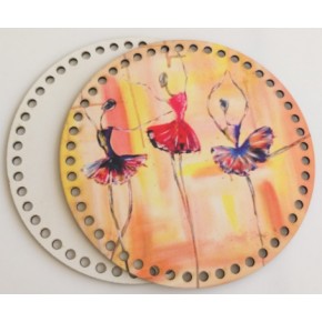 Çanta Aksesuar Ahşap 20 Cm Çapında Resimli Plaka Arkalıklı Y Serisi No:10