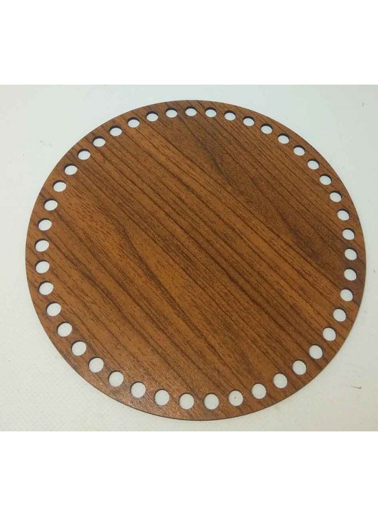 Çanta Aksesuar Ahşap 25 Cm Çapında Plaka