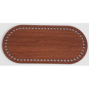 Çanta Aksesuar Ahşap 25X12 Cm Oval Çanta Tabanı (Koyu Renk)