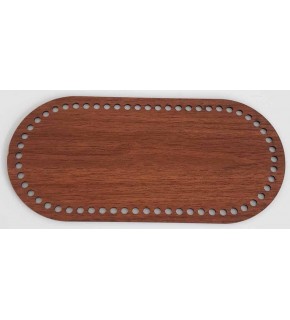 Çanta Aksesuar Ahşap 25X12 Cm Oval Çanta Tabanı (Koyu Renk)