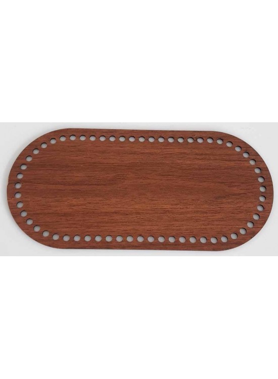 Çanta Aksesuar Ahşap 25X12 Cm Oval Çanta Tabanı (Koyu Renk)