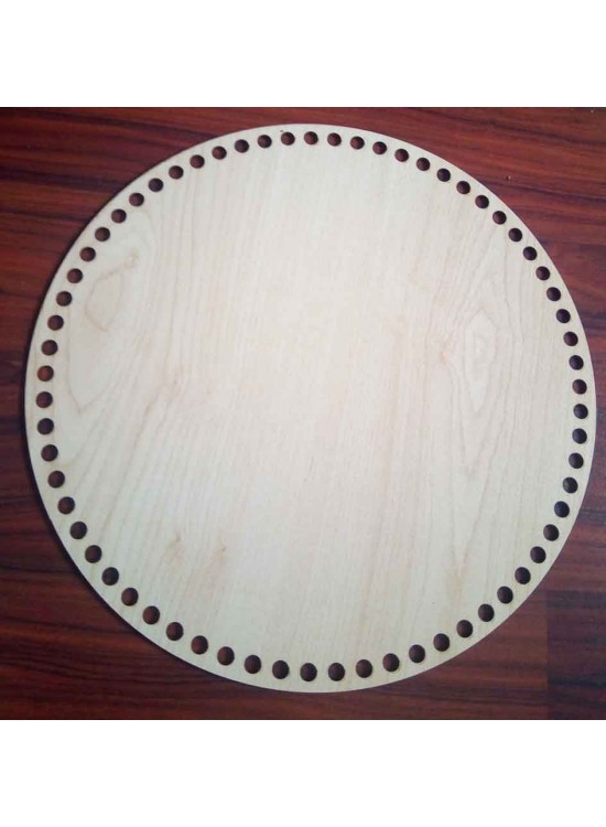 Çanta Aksesuar Ahşap 30 Cm Çapında Plaka