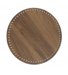 Çanta Aksesuar Ahşap 30 Cm Çapında Yuvarlak Tepsi Tabanı Tesbih Renk