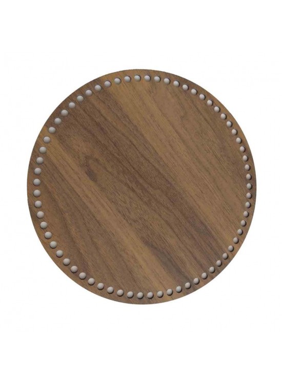 Çanta Aksesuar Ahşap 30 Cm Çapında Yuvarlak Tepsi Tabanı Tesbih Renk