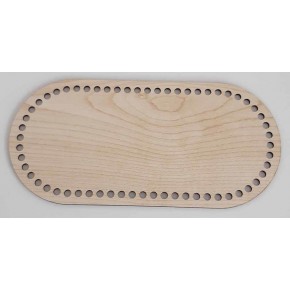 Çanta Aksesuar Ahşap 30X12 Cm Oval Çanta Tabanı (Açık Renk)