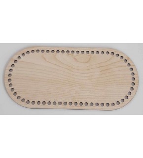 Çanta Aksesuar Ahşap 30X12 Cm Oval Çanta Tabanı (Açık Renk)