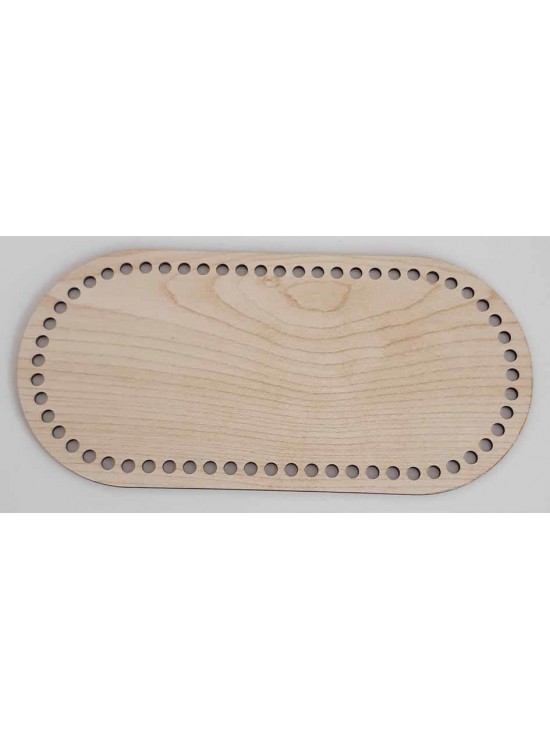 Çanta Aksesuar Ahşap 30X12 Cm Oval Çanta Tabanı (Açık Renk)