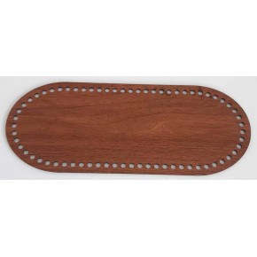 Çanta Aksesuar Ahşap 30X12 Cm Oval Çanta Tabanı (Koyu Renk)