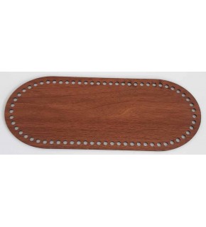 Çanta Aksesuar Ahşap 30X12 Cm Oval Çanta Tabanı (Koyu Renk)