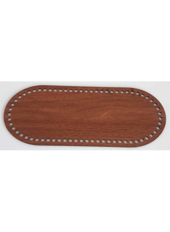 Çanta Aksesuar Ahşap 30X12 Cm Oval Çanta Tabanı (Koyu Renk)