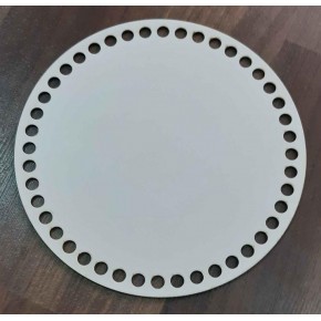 Çanta Aksesuar Ahşap, Beyaz 20 Cm Çapında Plaka