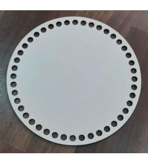 Çanta Aksesuar Ahşap, Beyaz 20 Cm Çapında Plaka