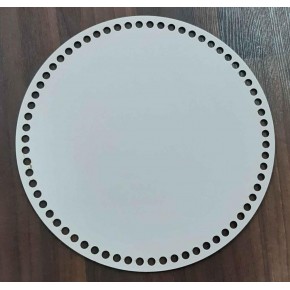 Çanta Aksesuar Ahşap, Beyaz 30 Cm Çapında Plaka