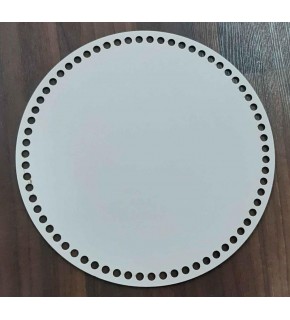 Çanta Aksesuar Ahşap, Beyaz 30 Cm Çapında Plaka