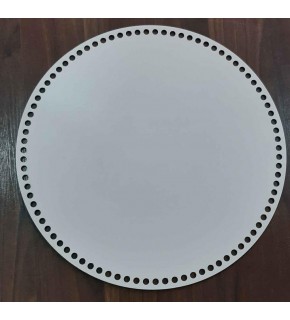 Çanta Aksesuar Ahşap, Beyaz 40 Cm Çapında Plaka