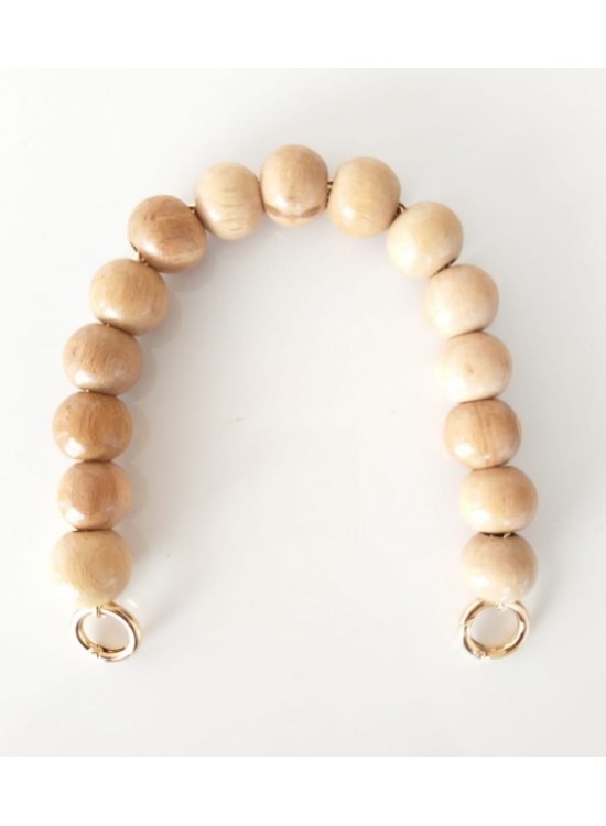 Çanta Aksesuar Ahşap Boncuklu Tek Sap (Açık Renk) Çanta Aksesuar Ahşap Boncuklu Tek Sap (Açık Renk)