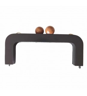 Çanta Aksesuar Ahşap Çanta Bursu Dikdörtgen Siyah Renk 20 Cm