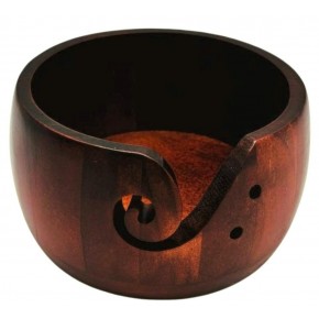 Çanta Aksesuar Ahşap İplik Kasesi ve 5 adet Bambu Tığ