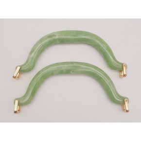 Çanta Aksesuar Akrilik Açık Yeşil Renk Mermer Desen Light Gold Halkalı Çanta Tutma Sapı