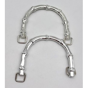 Çanta Aksesuar Akrilik Görünümlü Plastik Çanta Sapı Gümüş Renk