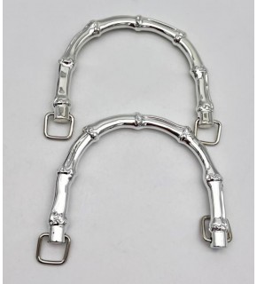 Çanta Aksesuar Akrilik Görünümlü Plastik Çanta Sapı Gümüş Renk