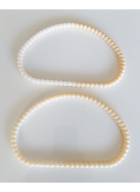 Çanta Aksesuar Akrilik Görünümlü Plastik Çanta Sapı No:16 Krem Renk