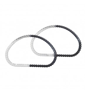 Çanta Aksesuar Akrilik Görünümlü Plastik Çanta Sapı No:16 Siyah Beyaz Renk