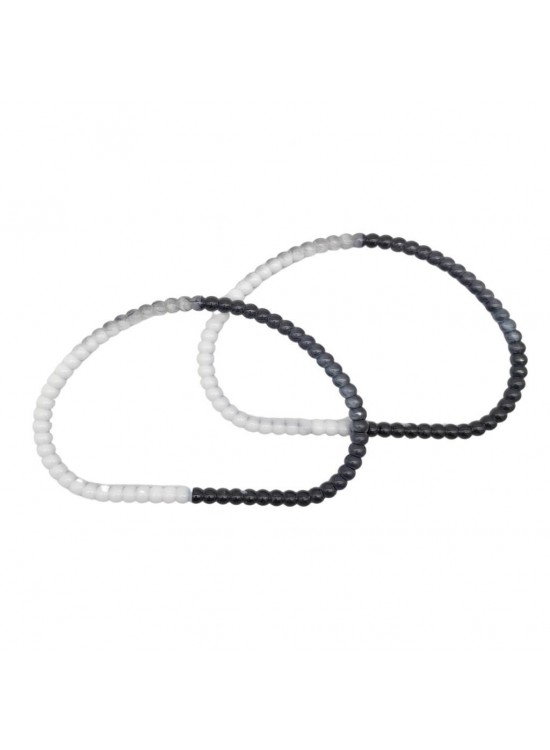 Çanta Aksesuar Akrilik Görünümlü Plastik Çanta Sapı No:16 Siyah Beyaz Renk