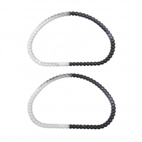 Çanta Aksesuar Akrilik Görünümlü Plastik Çanta Sapı No:16 Siyah Beyaz Renk