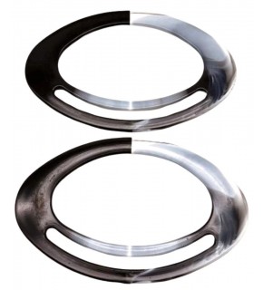 Çanta Aksesuar Akrilik Görünümlü Plastik Çanta Sapı Siyah Beyaz Tonlu