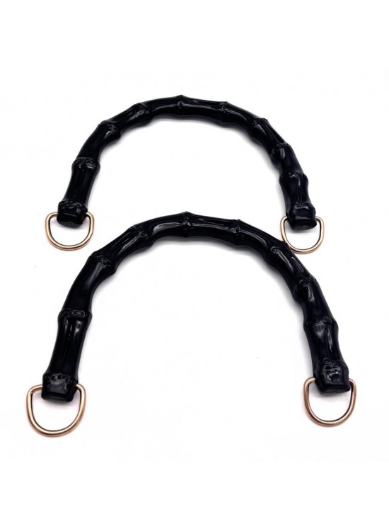 Çanta Aksesuar Akrilik Görünümlü Plastik Çanta Sapı Siyah Renk