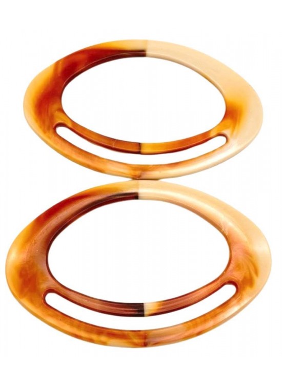 Çanta Aksesuar Akrilik Görünümlü Plastik Çanta Sapı Taba Bej Tonlu