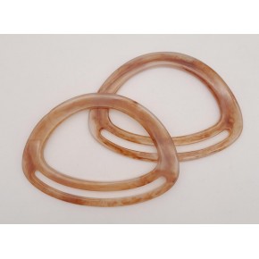 Çanta Aksesuar Akrilik Sütlü Kahve Renk Mermer Desen Çanta Tutma Sapı