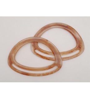 Çanta Aksesuar Akrilik Sütlü Kahve Renk Mermer Desen Çanta Tutma Sapı